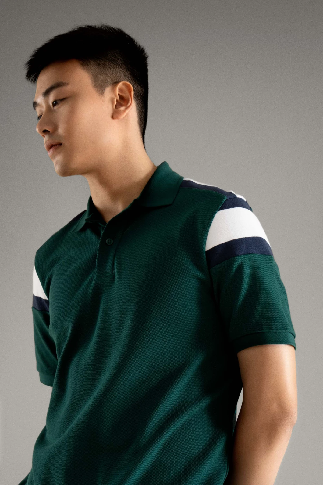 Men's Interlock Pique Polo Shirt with Bo